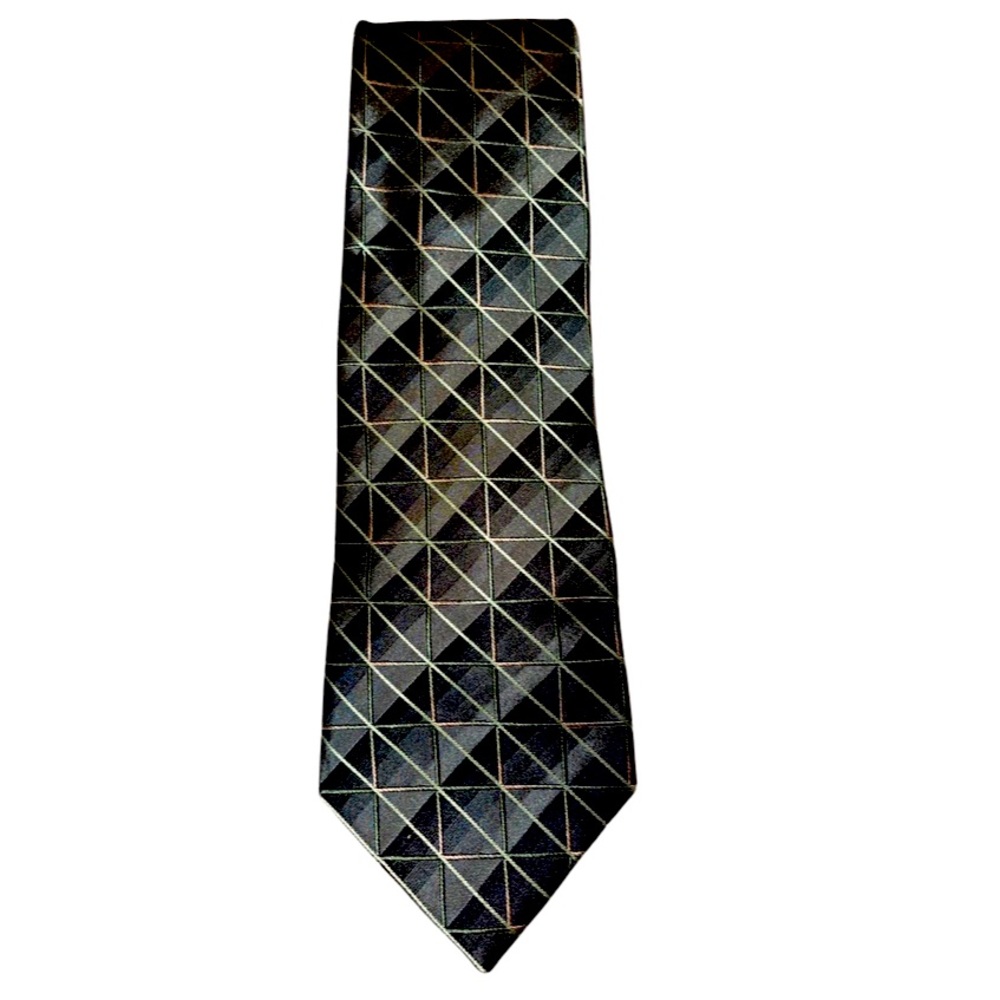 Bugatti Vintage Geometric Necktie: 100% Silk: OSFM